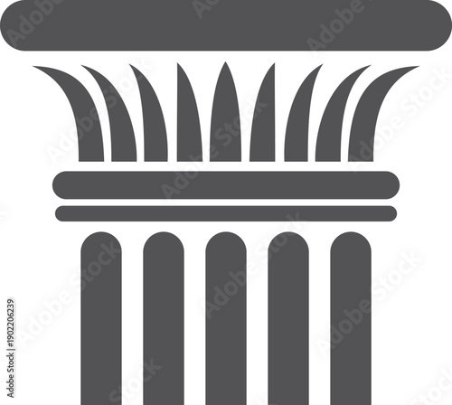 A pillar with a lot of leaves on it