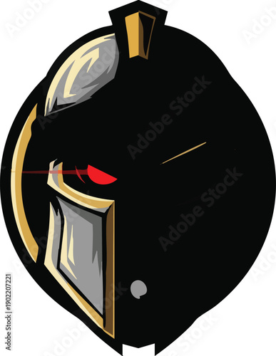 Black Knight Helmet with Red Eye.