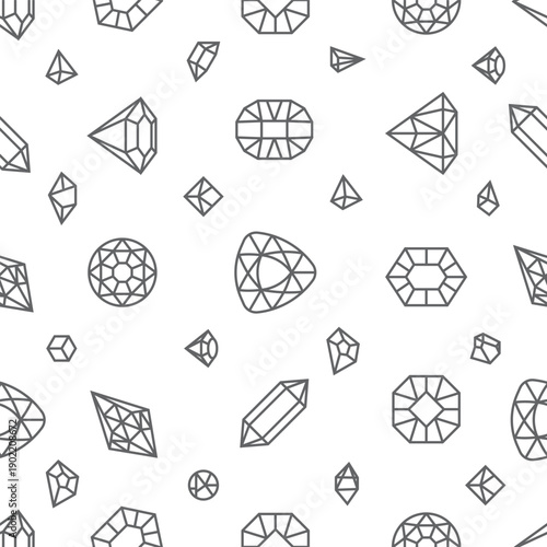 A pattern of diamonds and other gemstones is shown in black and white