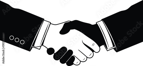 Handshake illustration symbolizing trust, partnership, cooperation, business agreement, diplomacy, teamwork, unity, collaboration, contract, alliance, negotiation, respect, professionalism, solidarity