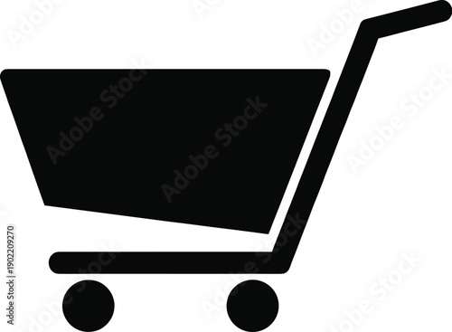Shopping cart icon representing online retail, e-commerce basket, consumer goods, checkout process, digital shopping, retail interface, commerce transaction, customer order, marketplace, store