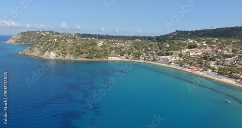 Wallpaper Mural Aerial view of Ricadi, a tourist destination in the province of Vibo Valentia, Calabria, southern Italy. It is a small rural town, as well as a municipality, located along the Tyrrhenian coast. Torontodigital.ca