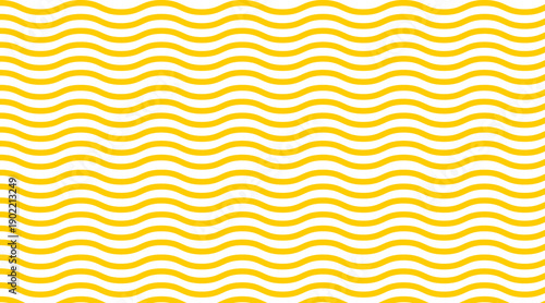Yellow wavy lines vector set. Abstract ramen and pasta texture for restaurant menu, food packaging and fabric print. Curvy spaghetti background. Minimalist noodle pattern isolated on white.