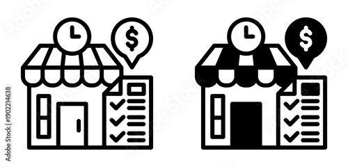 Market Profile Icon Collection line & Mixed Style icon 