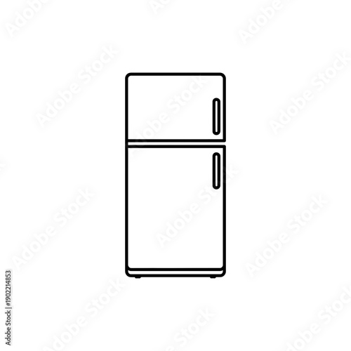 Black and White Freezer Icon for Kitchen Appliance Organization