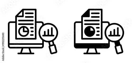 Data Analytics Icon Collection line & Mixed Style icon 