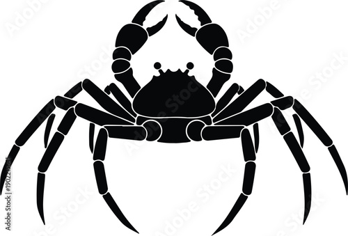silhouette simple graphic crab marine animal ocean wildlife illustration vector design