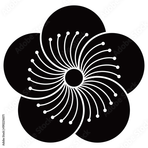 家紋です。捻じ向こう梅といいます。