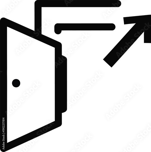 door opening with arrow