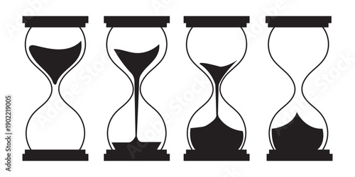sand clock icon isolated on transparent background. Modern and editable sand clock icon. Simple icons vector illustration.