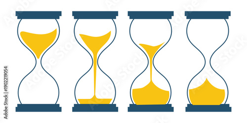sand clock icon isolated on transparent background. Modern and editable sand clock icon. Simple icons vector illustration.