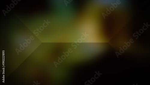 Abstract dark background with geometric blurred light shapes and central horizontal dividing line for elegant corporate presentations and professional tech media