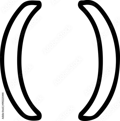 Round Brackets Graphic Symbol
