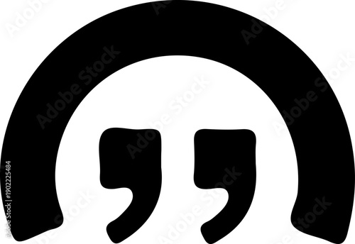 Black Quotation Mark Icon