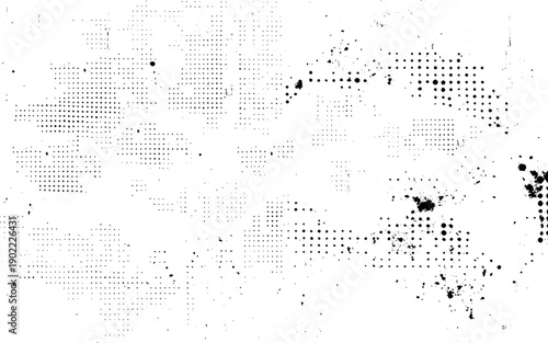Creative Halftone Grunge Pattern. Black and White Abstract Halftone Texture