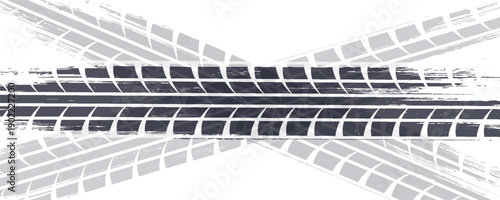 Vector Print Textured Tire Track . Design Element . vector Eps10.