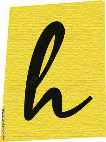 Letter H Ransom Cut Out Alphabet