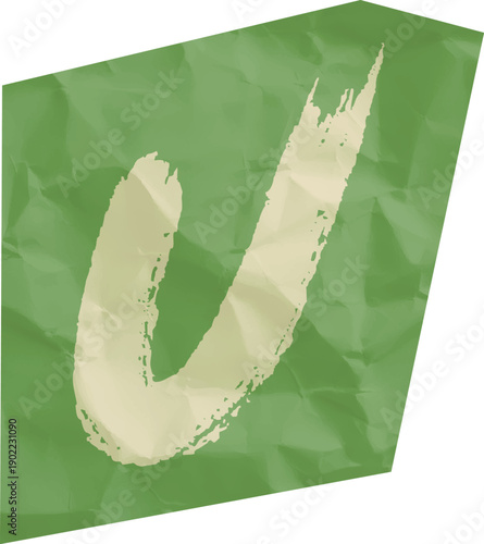 Letter U Ransom Cut Out Alphabet
