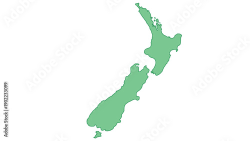 New Zealand outline green