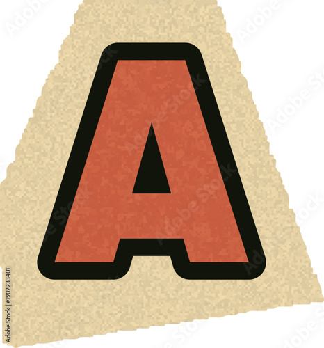Letter A Ransom Cut Out Alphabet