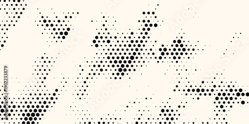 Hexagon Shapes Vector Abstract Geometric Technology Retrowave Sci-Fi Texture Isolated on Light Background. Halftone Hex Retro Simple Pattern. Eps10
