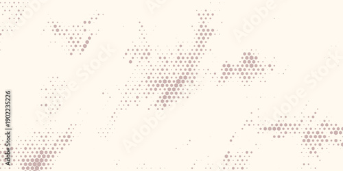Hexagon Shapes Vector Abstract Geometric Technology Retrowave Sci-Fi Texture Isolated on Light Background. Halftone Hex Retro Simple Pattern. Eps10