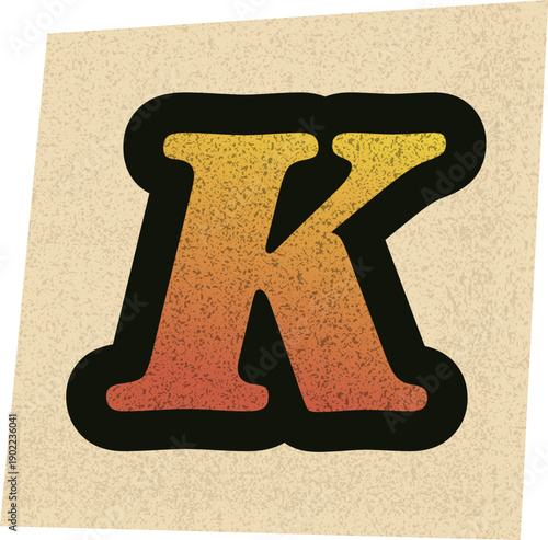Letter K Ransom Cut Out Alphabet
