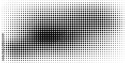 Abstract halftone dotted background. Monochrome grunge pattern with dot and circles. Vector modern pop art texture for posters, sites, business cards, cover, postcards, labels, stickers layout