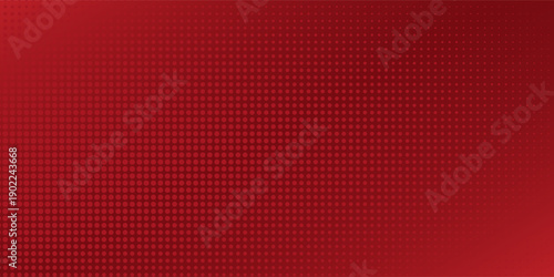 Red diagonal geometric shape with halftone. Modern fiber textured vector.