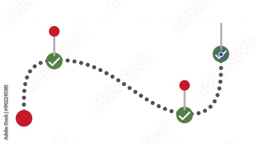 Progress Path with Milestones Animation