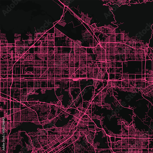 Riverside and San Bernardino City Map discover intricate architecture where each line and angle harmonizes in a modern monochrome urban tapestry, emphasizing refined linework, with balanced.