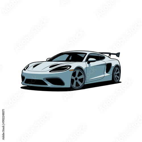 Sleek Sport Car Exterior Design Aerodynamic Body Style Modern Performance Coupe with Aggressive Stance and Dynamic Lines