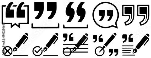 Quotation and Editing Icon Set