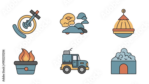 Wallpaper Mural Modern Abstract Geometric Blue and Orange Background with Dynamic Lines and Shapes, Perfect for Digital Design and Marketing Projects, Vector Illustration Torontodigital.ca