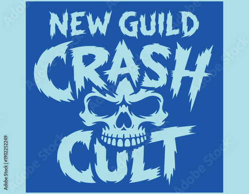 Edgy New Guild Crash Cult logo with skull design
