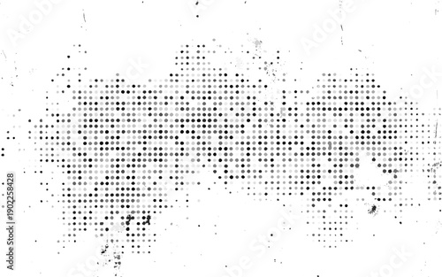 Minimal Halftone Dots Grunge Background. Vintage Halftone Grunge Print Background. Vector Design.