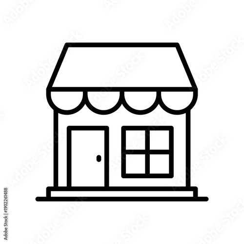 mini shop icon vector design Simple style 