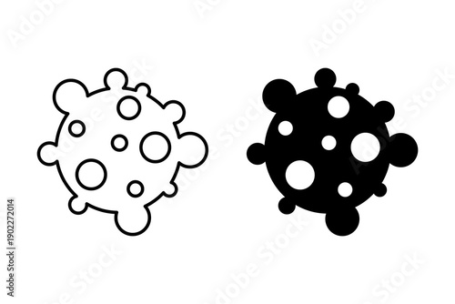 Cancer cell icon isolated on white background. Flat vector illustration design for apps, web and digital design.