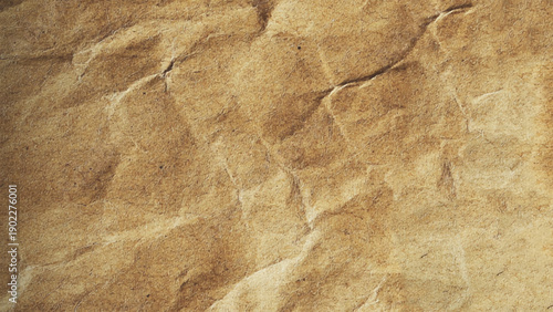 Macro brown crumpled paper texture,highly detailed crumpled paper,Old Crumpled Paper. Closeup of brown wrinkled paper