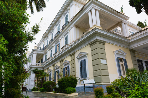 Achilleion palace in Corfu Island, Greece, built by Empress of Austria Elisabeth of Bavaria, also known as Sisi.