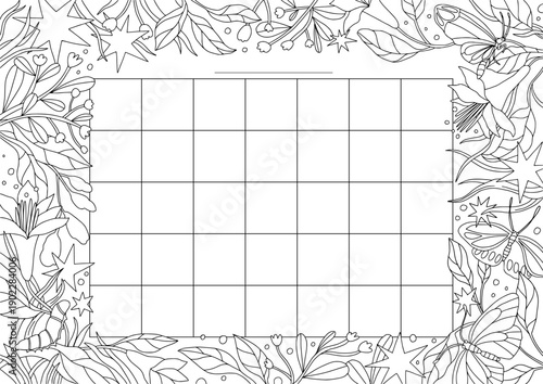 Universal Monthly Planner Template