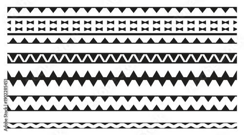 Seamless ethnic pattern in black and white color. Azte tribal vector design, vector illustration.