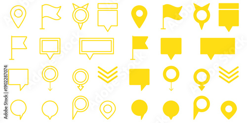 Map pin icon. location pin place marker. Location icon. Map marker pointer icon set. GPS location symbol collection. Victor illustration Eps 10.