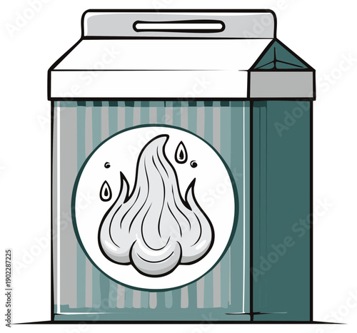 Carton of Matches with Flame Symbol Illustration