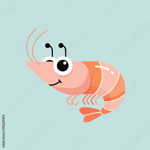 Smiling Cartoon Shrimp