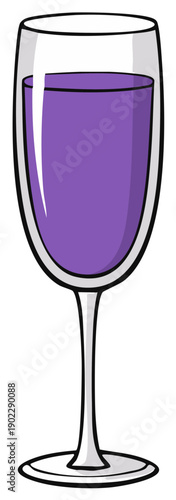 Glass of Purple Liquid