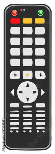 Modern electronic device with multiple buttons for control and entertainment selection