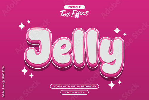 jelly editable text effect with cartoon text style