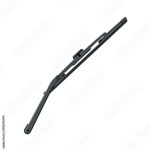 Car Windshield Wiper Blade Isolated