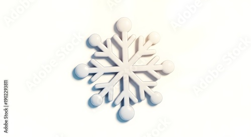 blue snowflake on white background